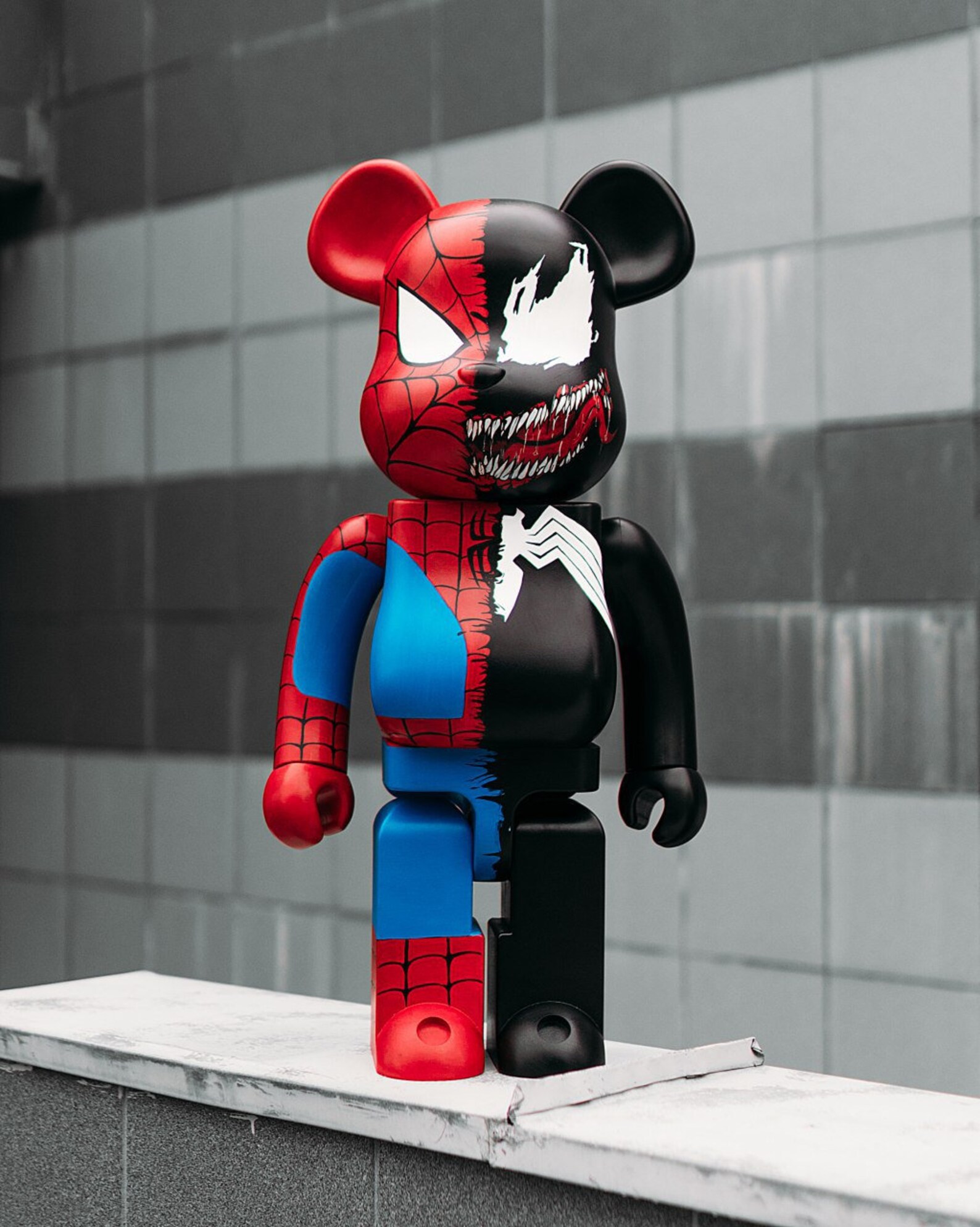 Custom Bearbrick Spider-man and Venom style bear brick | Etsy