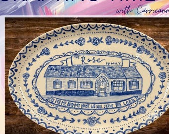 Hand painted Platter or plate