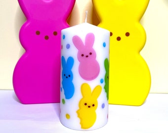 Marshmallow Bunnies Pillar Candle Second Series