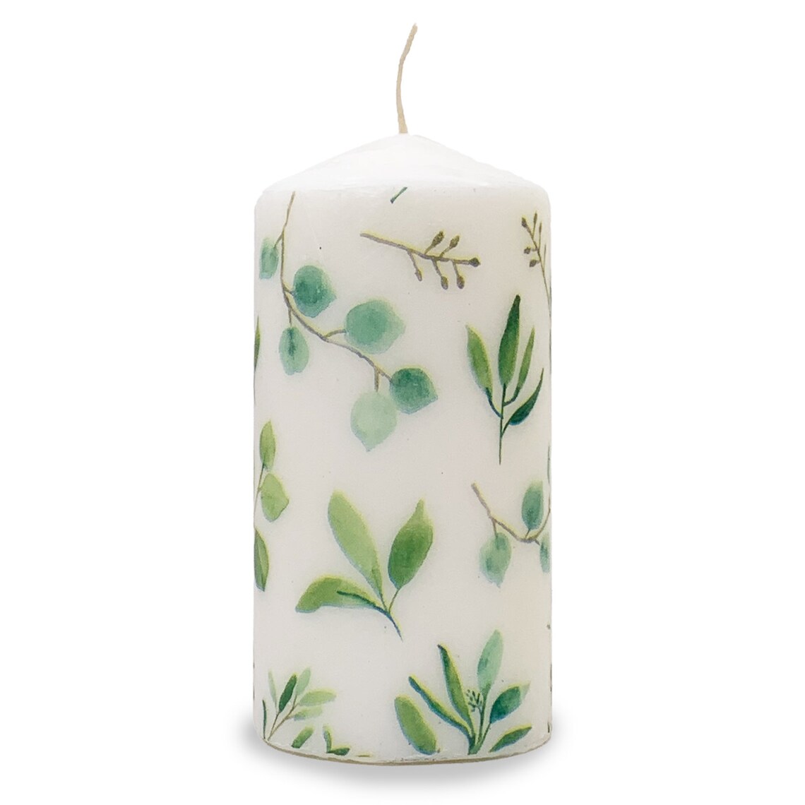 Botanical Pillar Candle Etsy