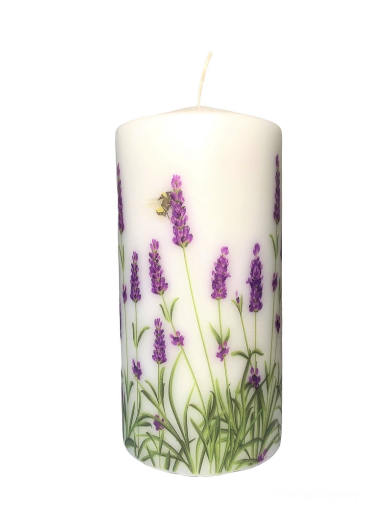 Lavender Blossoms Pillar Candle 2nd Series image 3