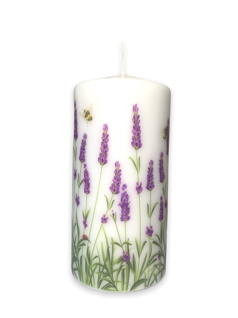 Lavender Blossoms Pillar Candle 2nd Series image 2