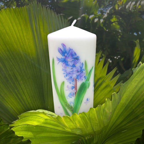 Spring Hyacinth Pillar Candle