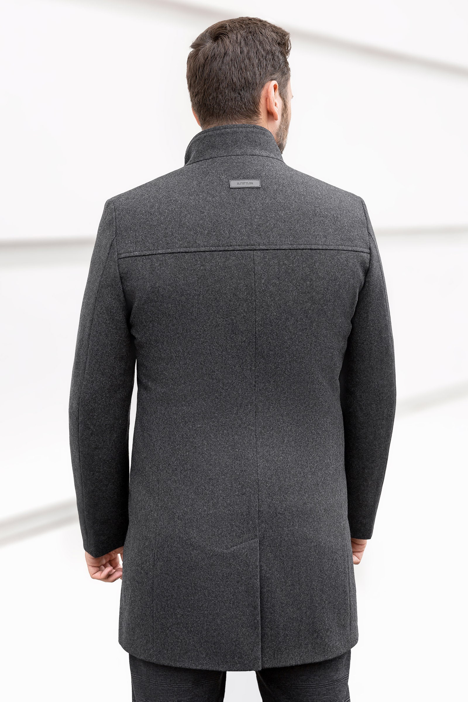 Stylish fitted coat with standup collar Etsy