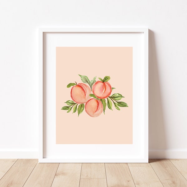 Peach Wall Art Etsy