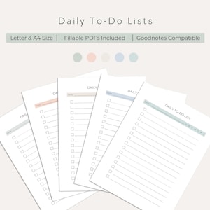 Printable To-Do List: Fillable Task Planner, Letter & A4 (Digital Download)