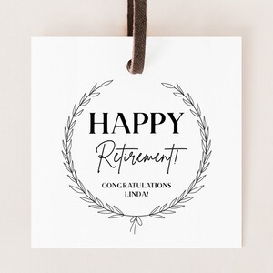 Étiquette de retraite heureuse • Étiquette-cadeau de retraite • Étiquettes de retraite • Étiquettes de faveur de retraite heureuse