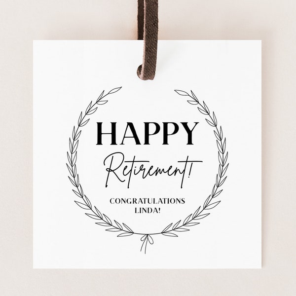 Happy Retirement Tag • Retirement Gift Tag • Retirement Tags • Happy Retirement Favor Tags