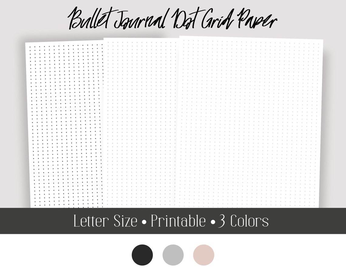 Printable Dot Grid Paper Bullet Journal Paper Dot Grid - Etsy