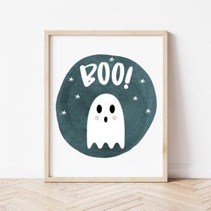 Boo Halloween Printable Wall Art Halloween Wall Art Halloween Decor Boo Ghost Wall Art image 2