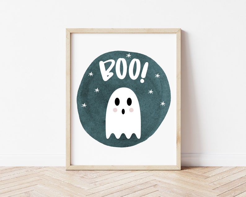 Boo Halloween Printable Wall Art Halloween Wall Art Halloween Decor Boo Ghost Wall Art image 2