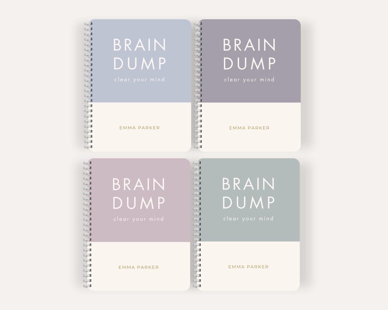 Personalized Brain Dump Small Notebook, ADHD Thought Organizer, Custom ...