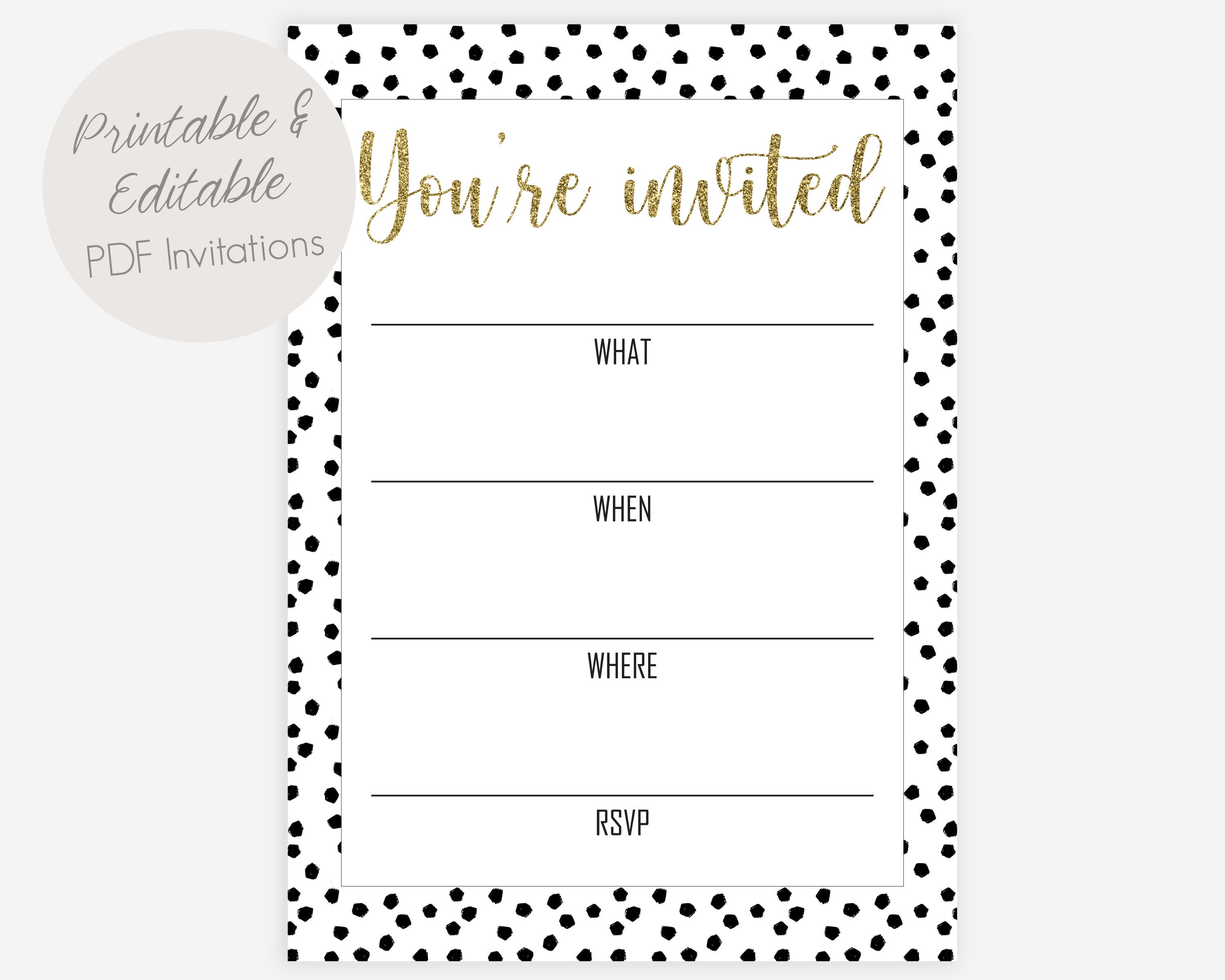 Fill-in-the-Blank Invitation Cards - Boxed set of 10