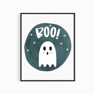 Boo Halloween Printable Wall Art Halloween Wall Art Halloween Decor Boo Ghost Wall Art image 3