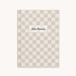 Personalized Checkered Journal | Custom Hardcover Notebook | Daily Writing | Gift for Her | Inspirational Journal | Custom Gift Idea