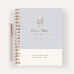 Personalized Therapist Notebook, LPC Counselor Journal Gift, Custom Name Professional Notebook