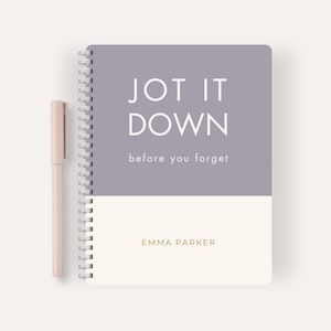 Personalized ADHD Small Notebook, Jot It Down Notes Book, Custom Name Gift for Her