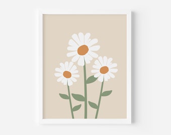 Daisies Wall Art • Girl's Room Wall Art • Nursery Wall Art • Nursery Decor • Kid's Room Wall Art • Kid's Room Decor