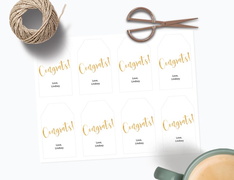 Editable and Printable Congrats Gift Tags Congrats Gift Tags | Etsy