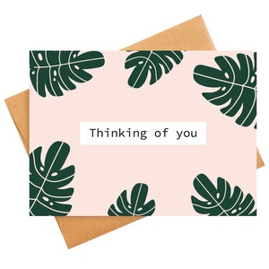 Carte de vœux Pensée imprimable • Carte Penser à vous • Carte de vœux imprimable • Carte de vœux