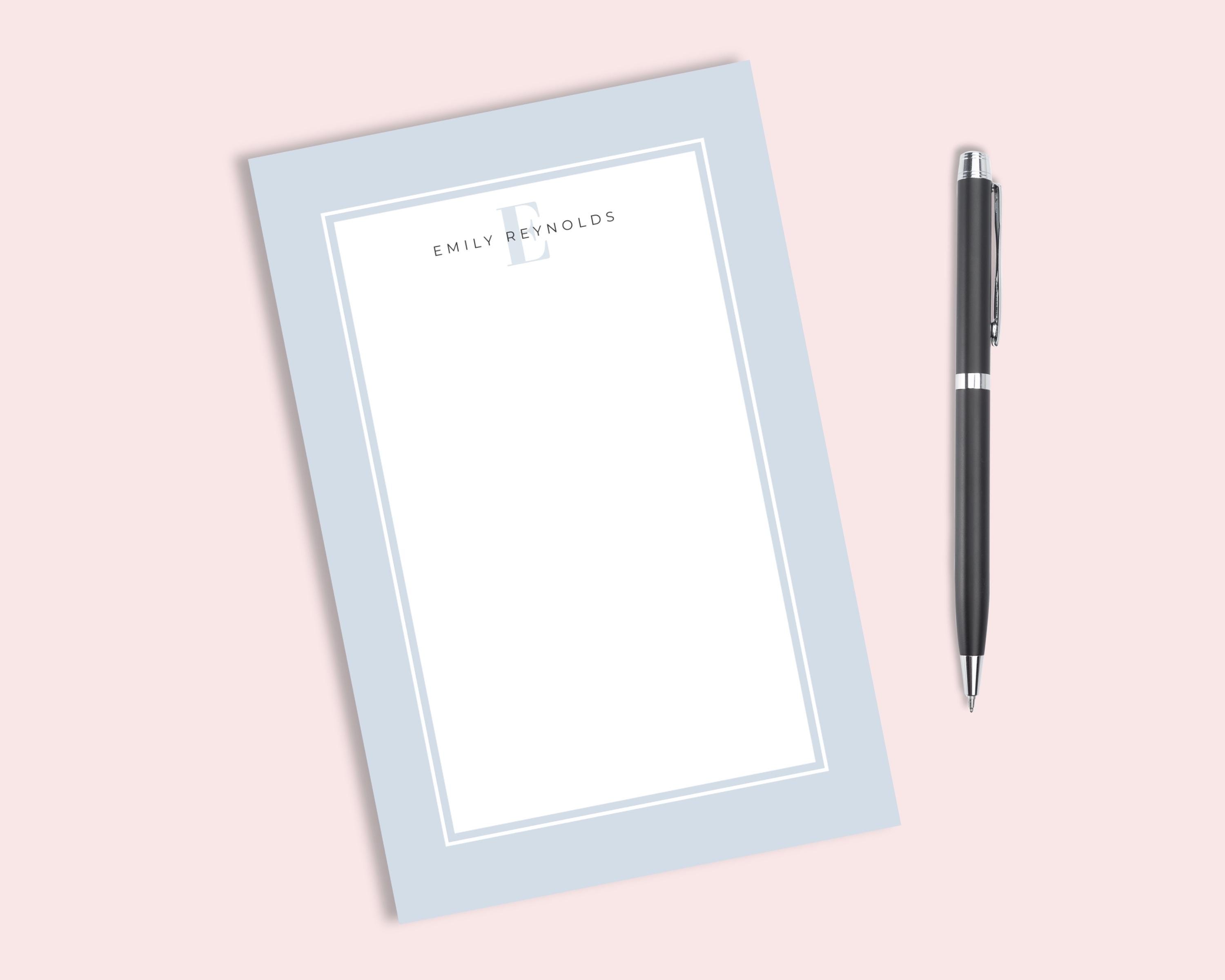 Personalized Name Notepad: Custom Stationery Gift, 50-sheet Memo Pad - Etsy