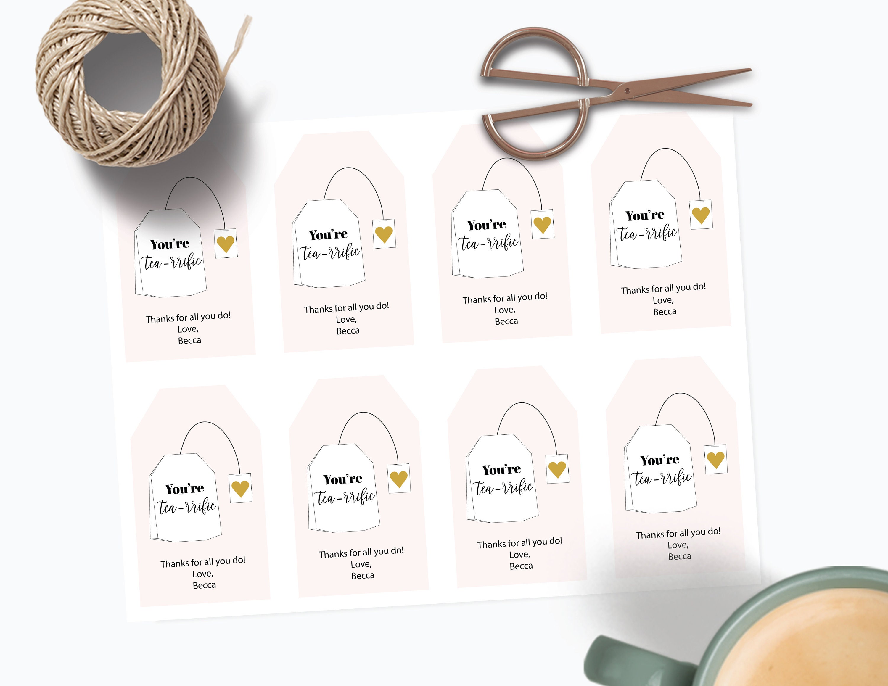 You're Tearrific Tag Teacher Appreciation Tag Etsy