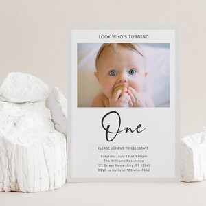 First Birthday Photo Invitation • First Birthday Invitation • Photo Birthday Invitation • Kids Birthday Invitation • First Birthday Invite