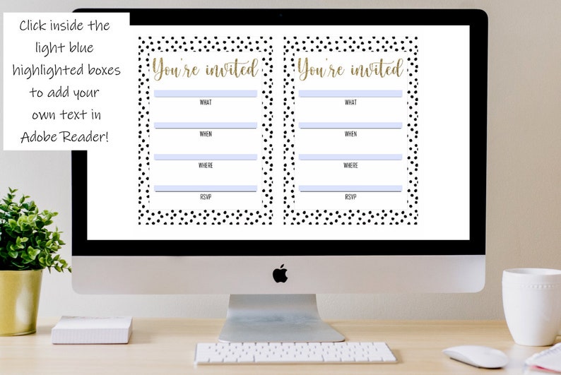 Printable and Editable You're Invited Invitation Fill in - Etsy