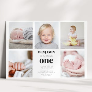 First Birthday Invitation • First Birthday Photo Invitation • Photo Birthday Invitation • Kids Birthday Invitation • First Birthday Invite