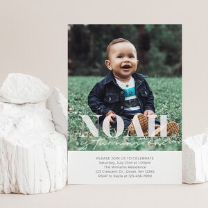 First Birthday Invitation • First Birthday Photo Invitation • Photo Birthday Invitation • Kids Birthday Invitation • First Birthday Invite