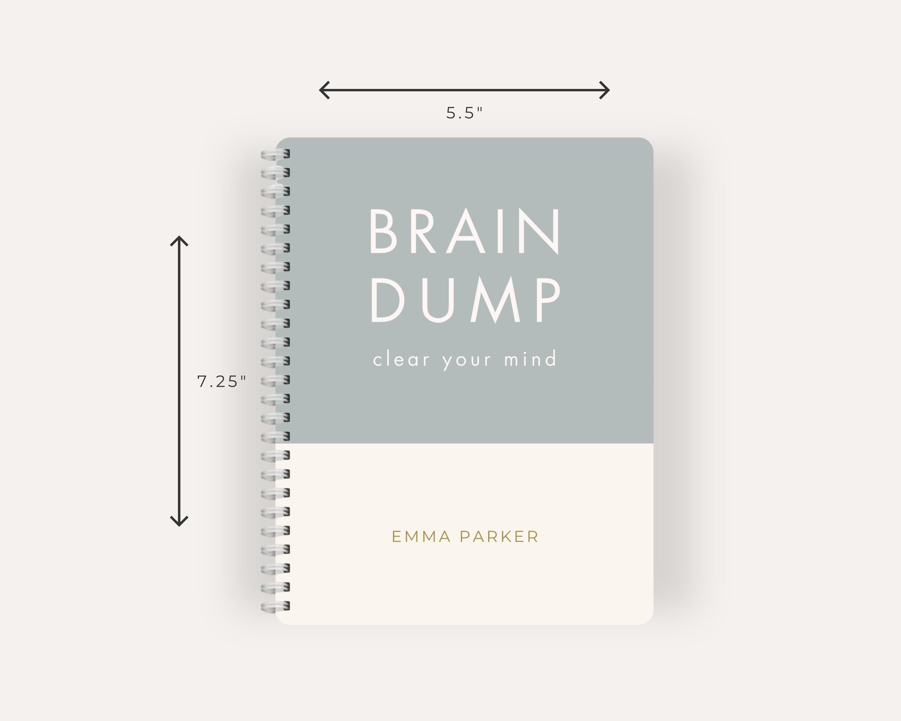 Personalized Brain Dump Small Notebook, ADHD Thought Organizer, Custom ...