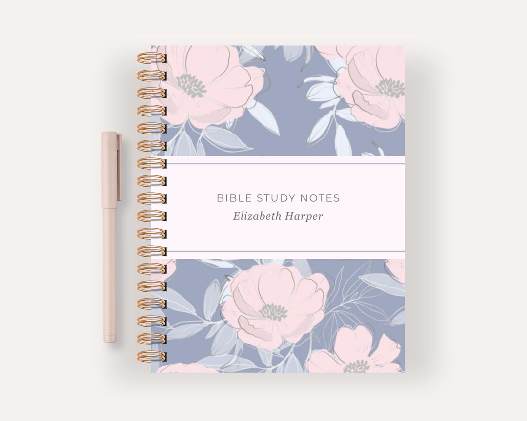 Personalized Bible Study Notes Notebook, Custom Name Church Notes Book ...