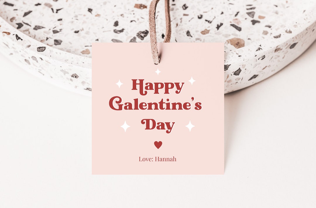 Printable Happy Galentine's Day Tag Valentine's Day Gift Tag for ...