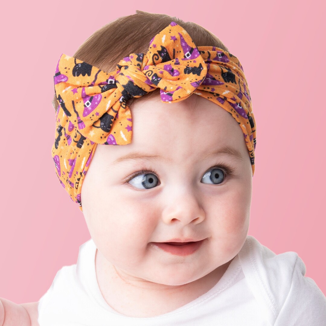 Halloween Bow Headband Halloween Baby Headband Halloween Etsy