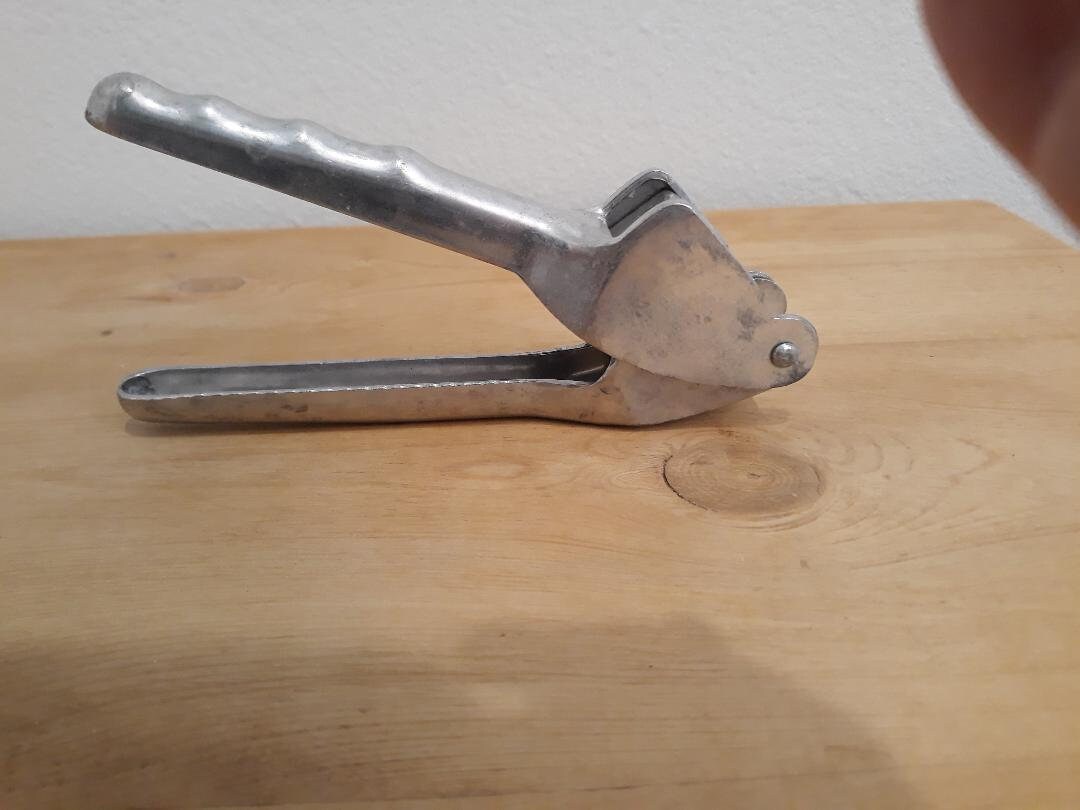 VINTAGE GARLIC PRESS Antique Kitchen Tool Etsy