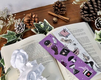 Witchy bookmark set, witchcraft inspired bookmark, gift for readers and students, bookstagram, booktok, gift under 5 pounds