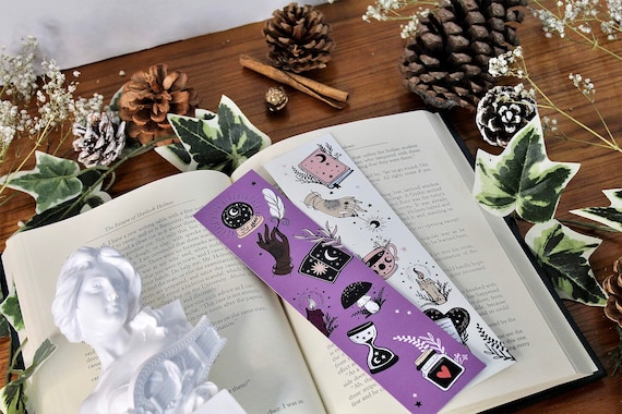 Witchy bookmark set, witchcraft inspired bookmark, gift for readers and students, bookstagram, booktok, gift under 5 pounds