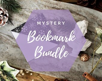 Handmade Origami Mystery Bookmark Bundle, set of 5, gift for readers