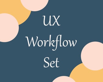 Kit de flujo de trabajo UX/Plantillas de diseño (Descarga digital)