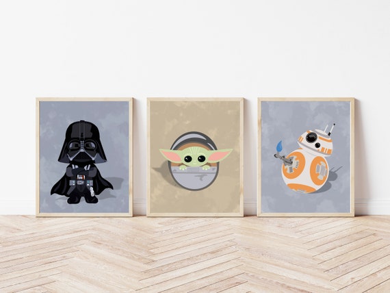 Star Wars Nursery Prints, Baby Room Wall Art (Digital Download)