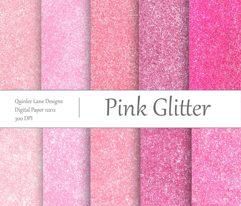 Pink Glitter Digital Paper Digital Paper Pack Glitter Backgrounds
