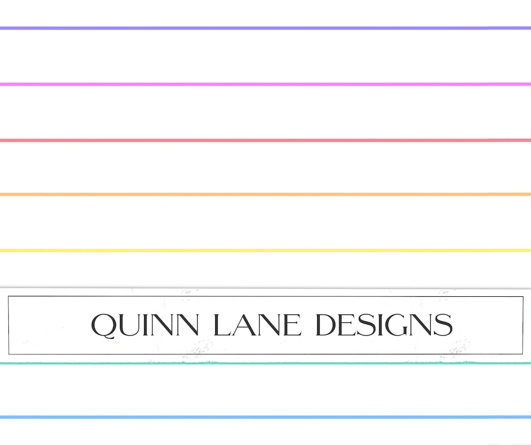 Rainbow Stripes Seamless Pattern, Thin Colorful Lines (digital Download ...