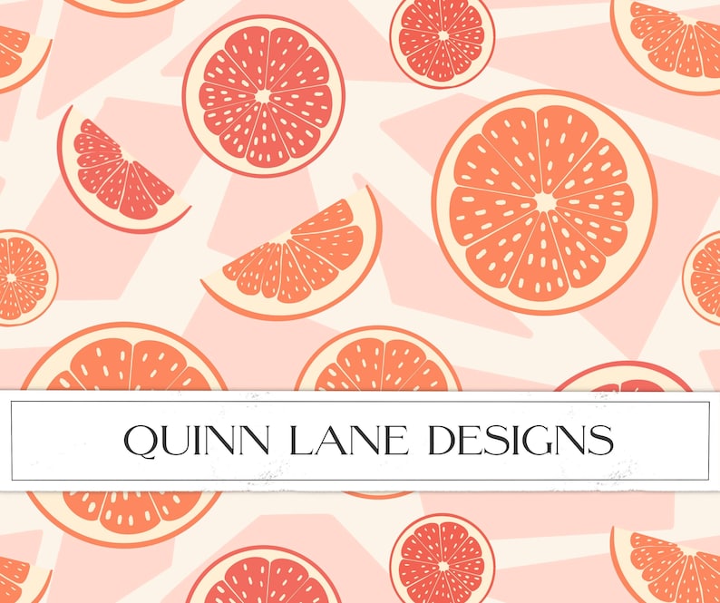Grapefruit Seamless Patterns and Graphics, Grapefruit PNG File, Surface ...