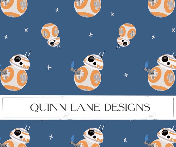 BB8 Star Wars Fabric Pattern | Seamless Digital Download