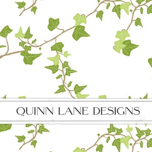 Green Ivy Foliage Seamless Pattern, Ivy Fabric Design, Ivy Surface Design, Ivy Digital Download File, Vines, Green Foliage, Commercial Use