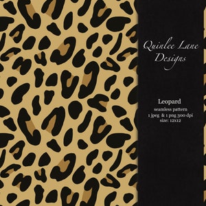 Leopard Print Seamless Pattern, Animal Skin Digital Download File, Cheetah Print Surface Pattern, Digital Paper, Commercial Use
