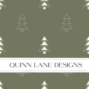 Tannenbäume nahtloses Muster, olivgrüner Weihnachtsbaum Oberflächenmuster, digitaler Download Datei, Stoff Design, Tapeten Design, kommerzielle Nutzung