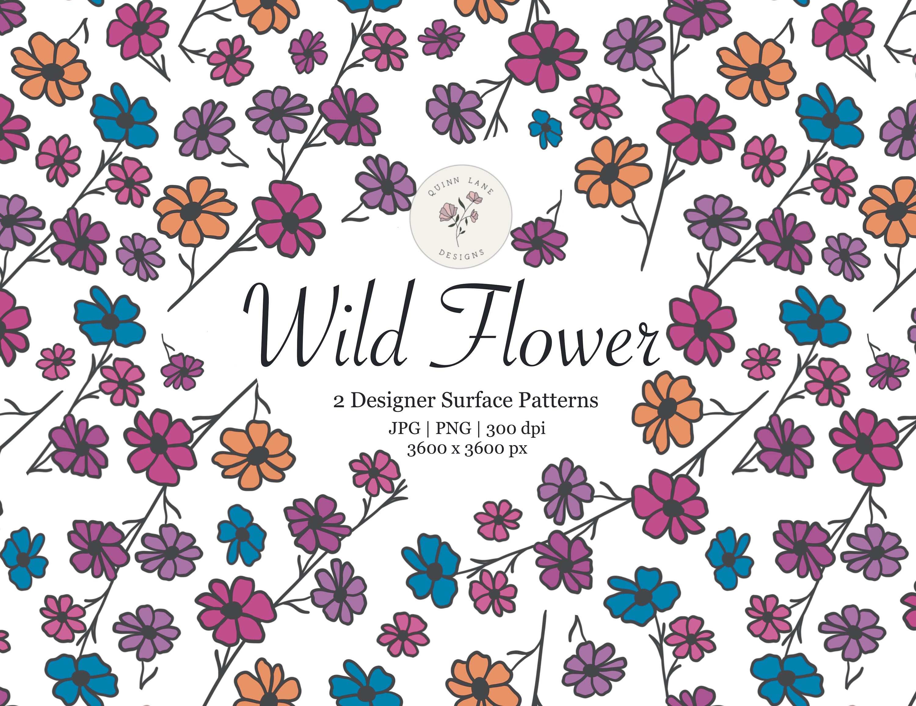 Wild Flower Surface Pattern Seamless Pattern Repeat Pattern - Etsy