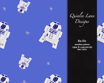 R2-D2 Star Wars Seamless Pattern (Digital Download)