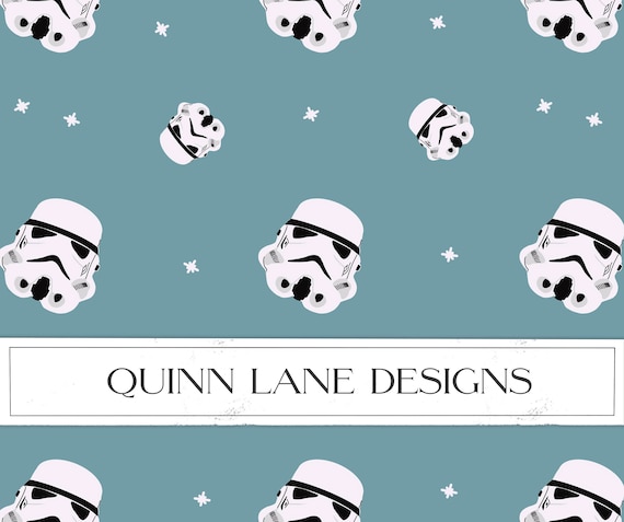 Stormtrooper Seamless Pattern, Fabric Design, Star Wars Digital Paper,  Digital Download File, 12x12, Commercial Use, Stormtrooper Helmet
